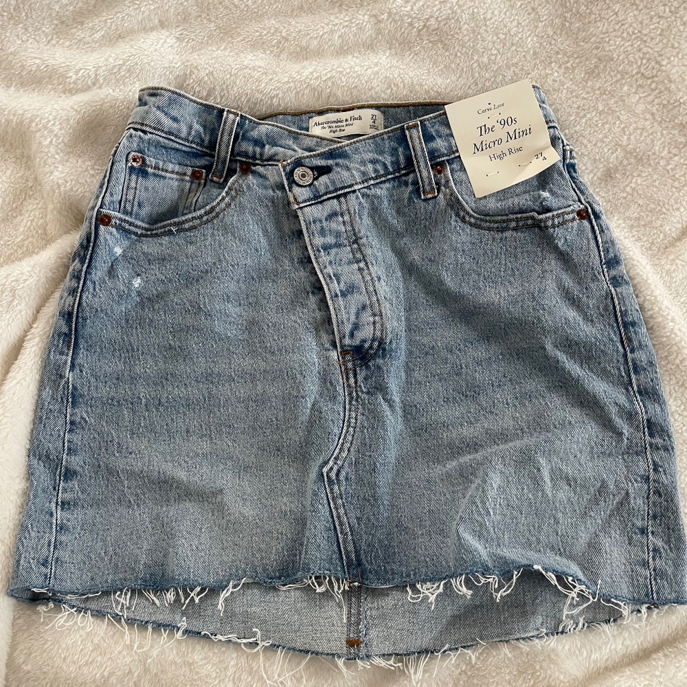 Denim mini skirt
